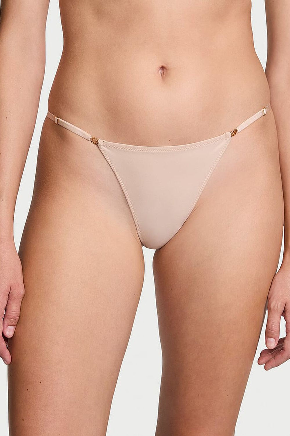 Гладкі трусики стрінги 750630206 beige Victoria`s Secret