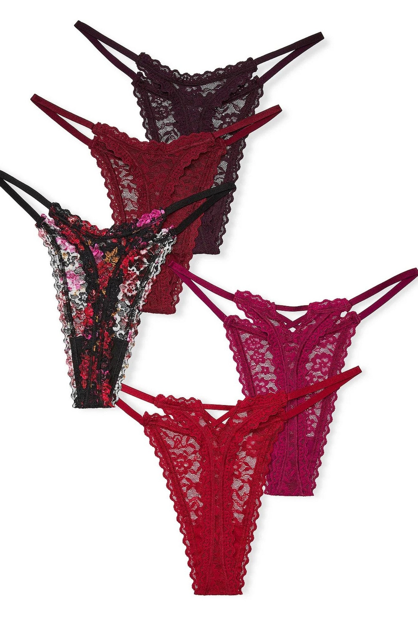 Кружевные трусики стринг 751520376 (5 шт.) multi