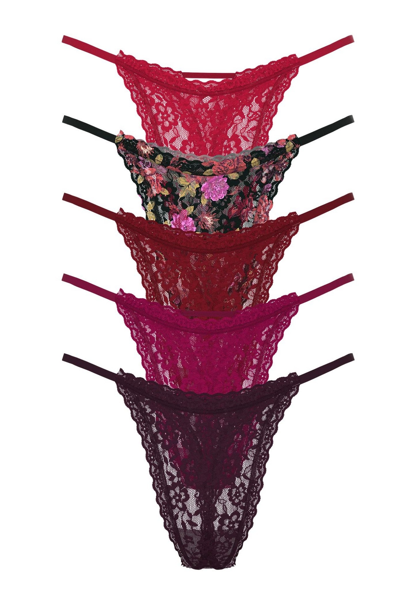 Кружевные трусики стринг 751520376 (5 шт.) multi