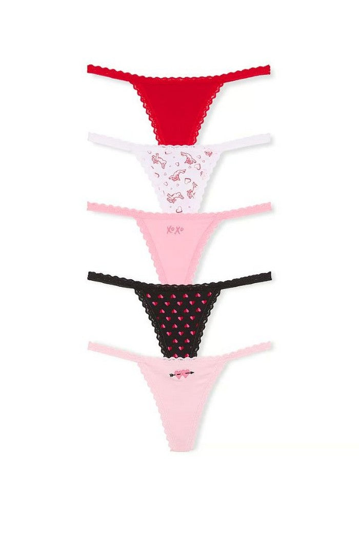 Хлопковые трусики стринг 763649489 multi (5 шт.)