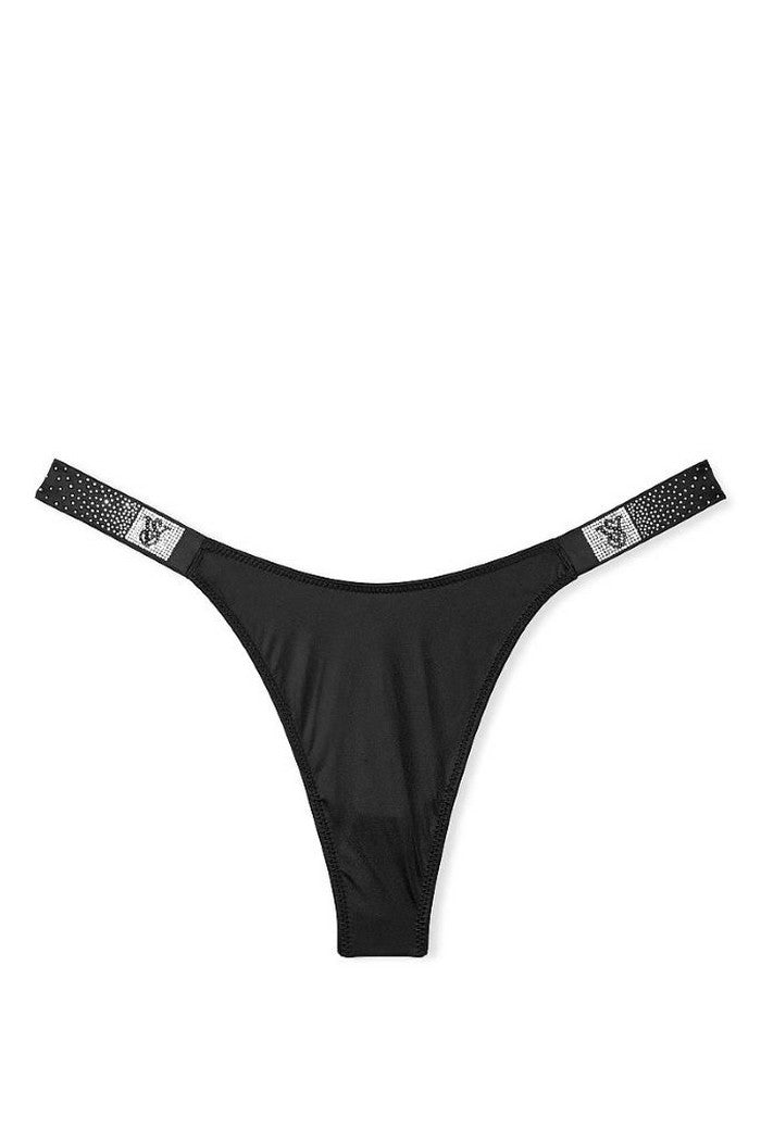 Трусики стринг со стразами 767573098 black