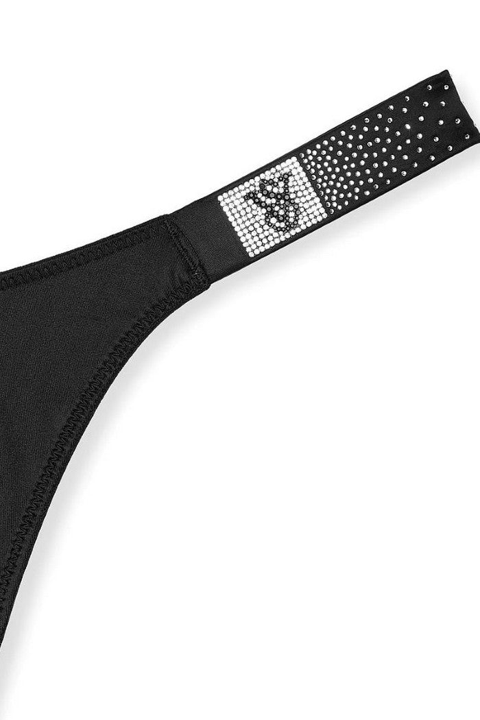 Трусики стринг со стразами 767573098 black