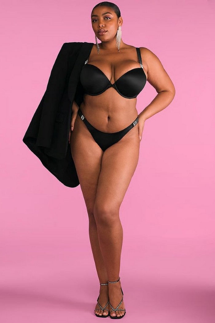 Трусики стринг со стразами 767573098 black