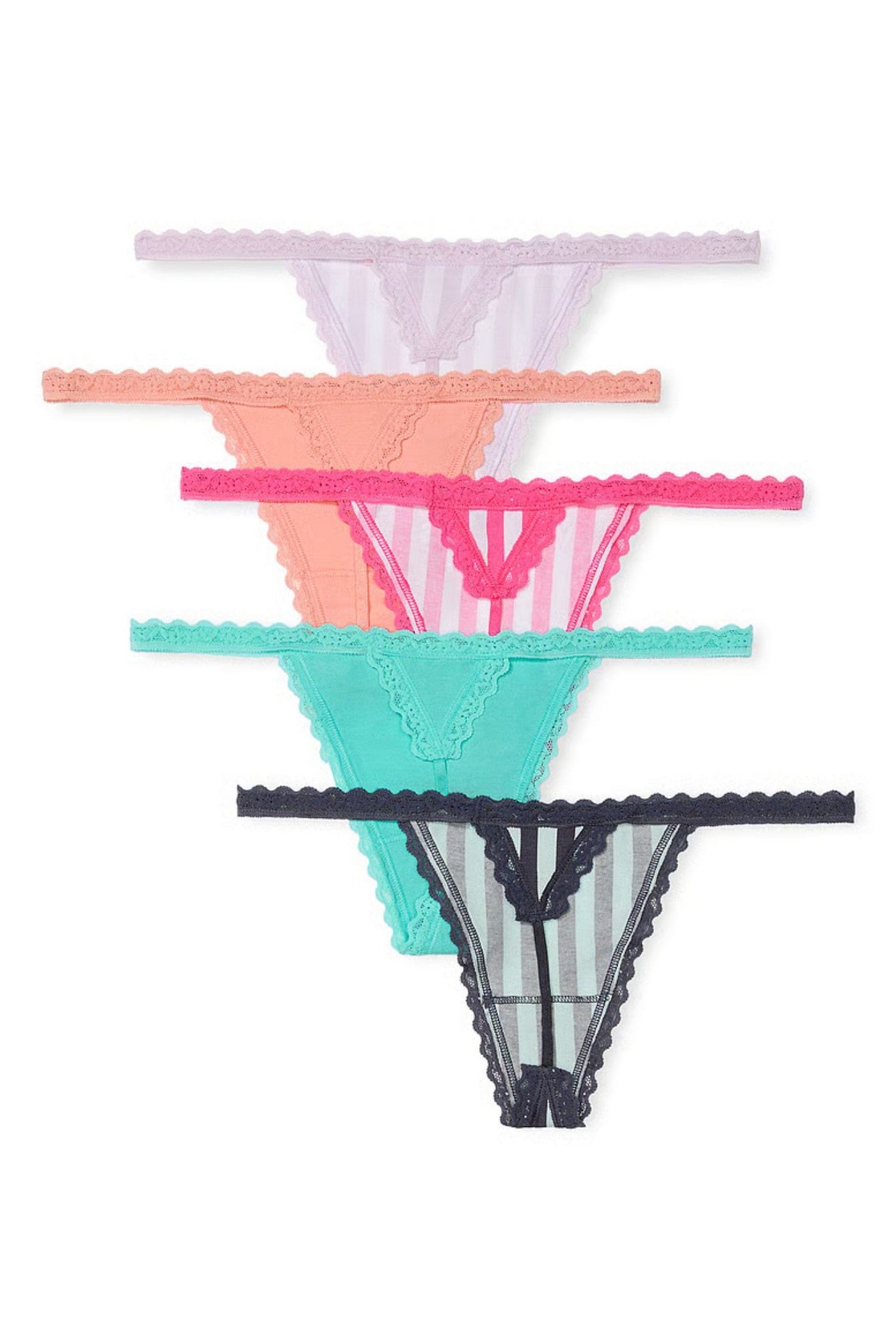Хлопковые трусики стринг 767850637 multi (5 шт.)