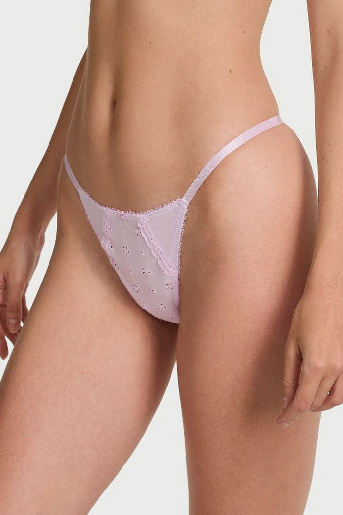 Хлопковые трусики стринг 801467264 lilac