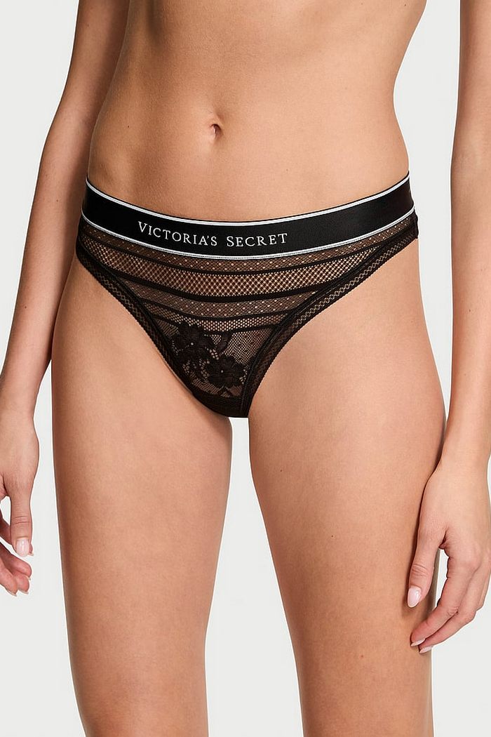 Кружевные трусики стринг 810303100 black