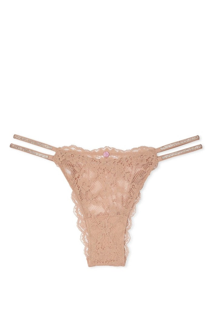 Трусики танга со стразами 819727642 beige