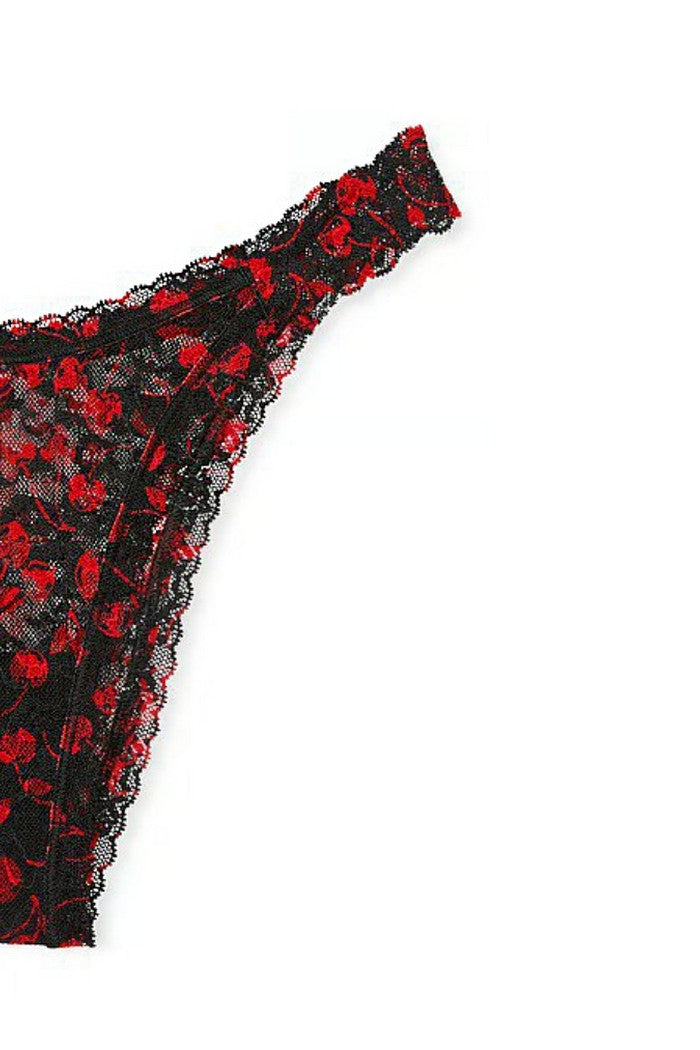 Кружевные трусики танга 831532614 black