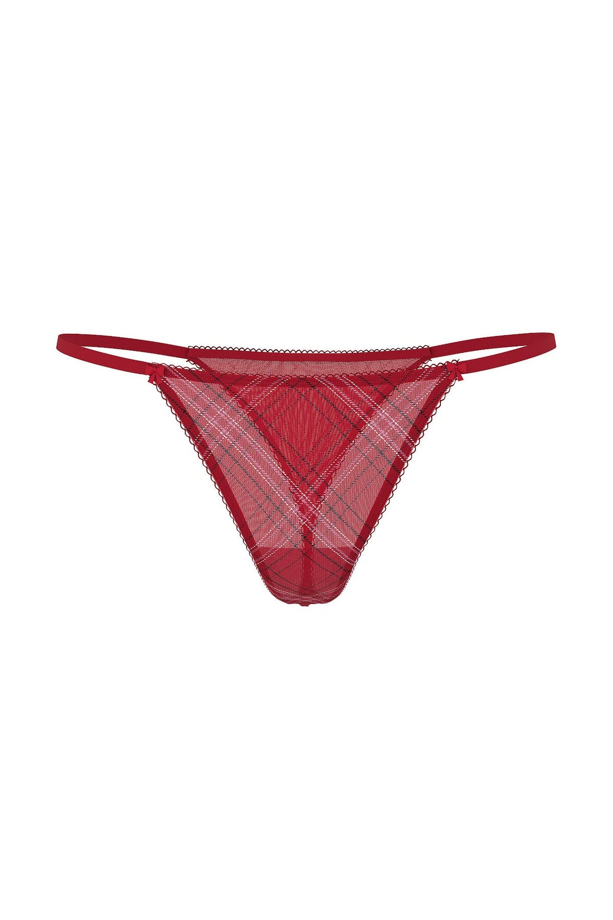 Трусики стрінги із люрексом 847350760 red Victoria`s Secret