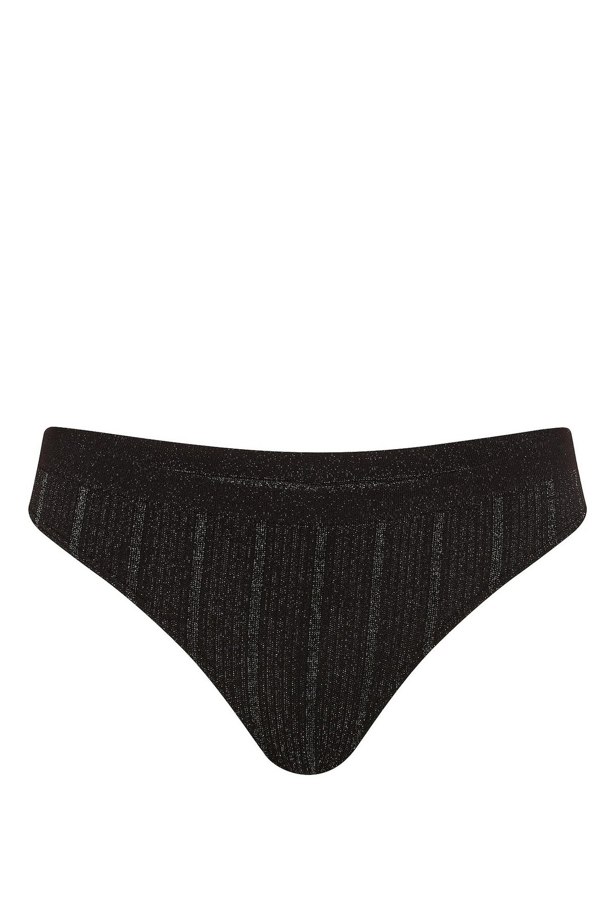 Трусики стрінги із люрексом 867431300 black Victoria`s Secret