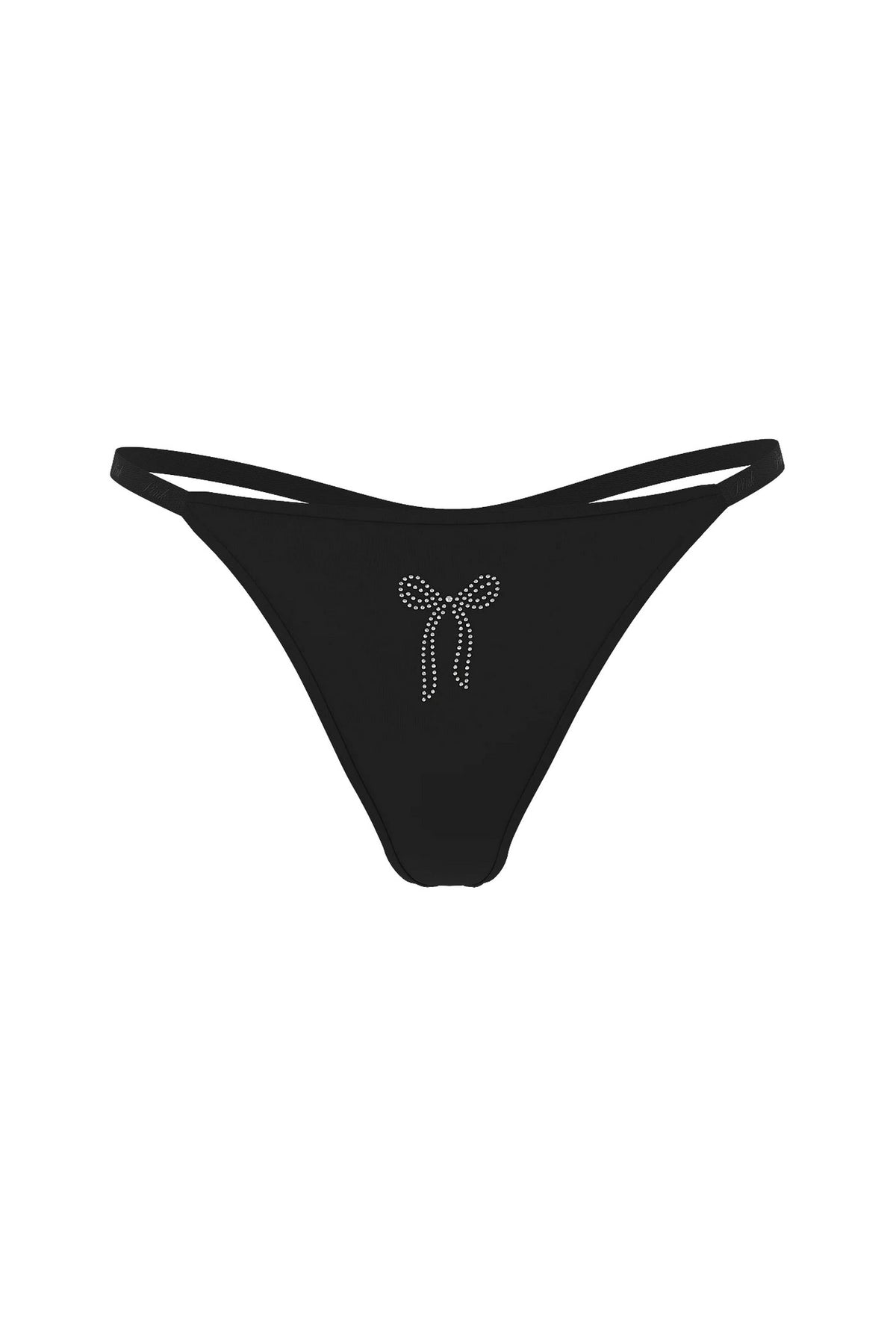 Трусики стрінги зі стразами 90012207 black Victoria`s Secret
