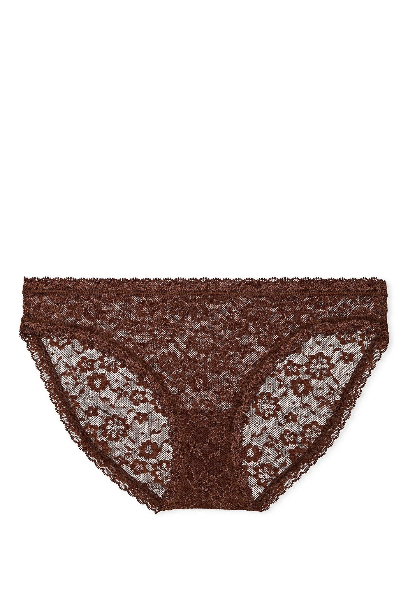 Кружевные трусики слип 907432343 brown