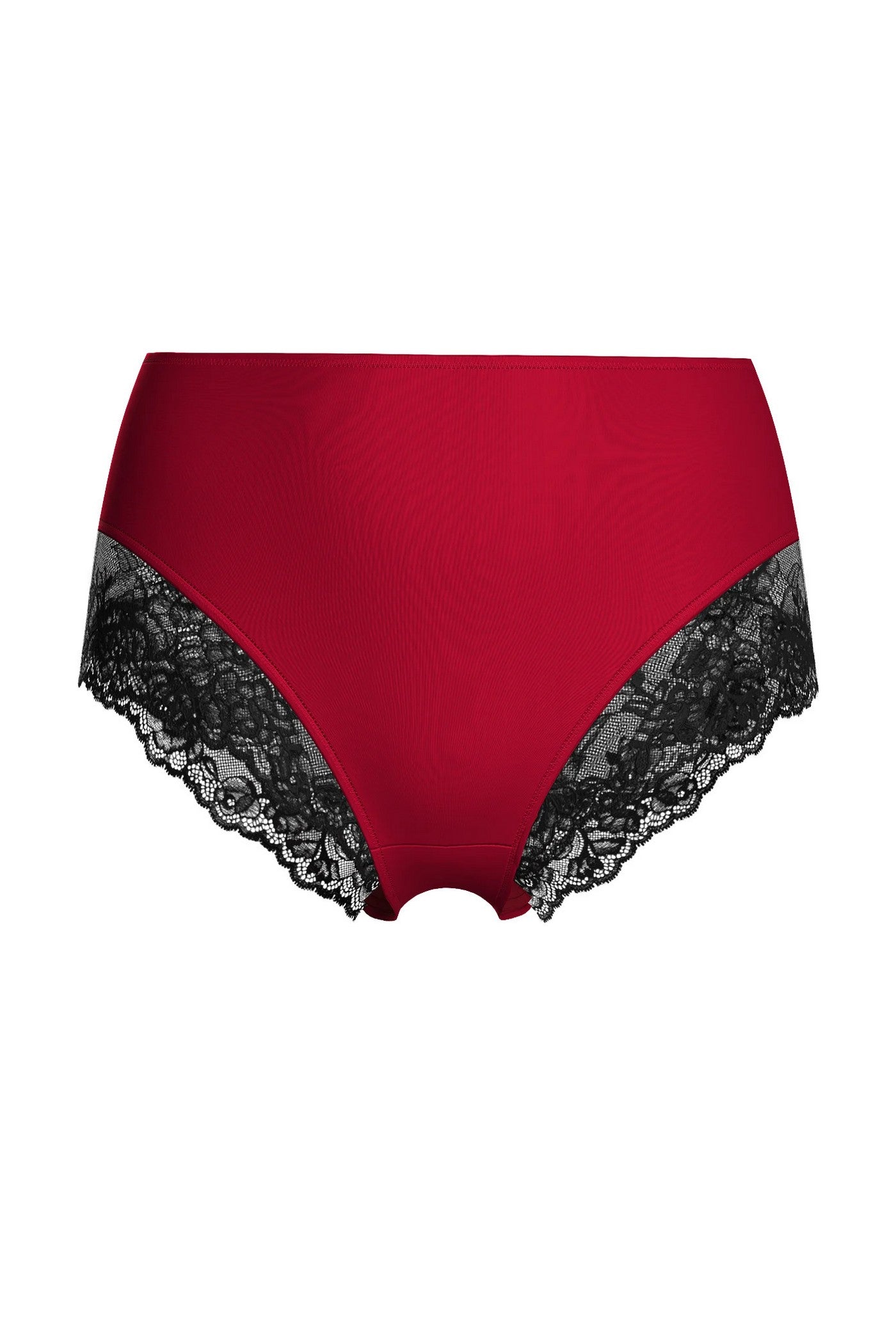 Высокие трусики брифы 91359494 black/red