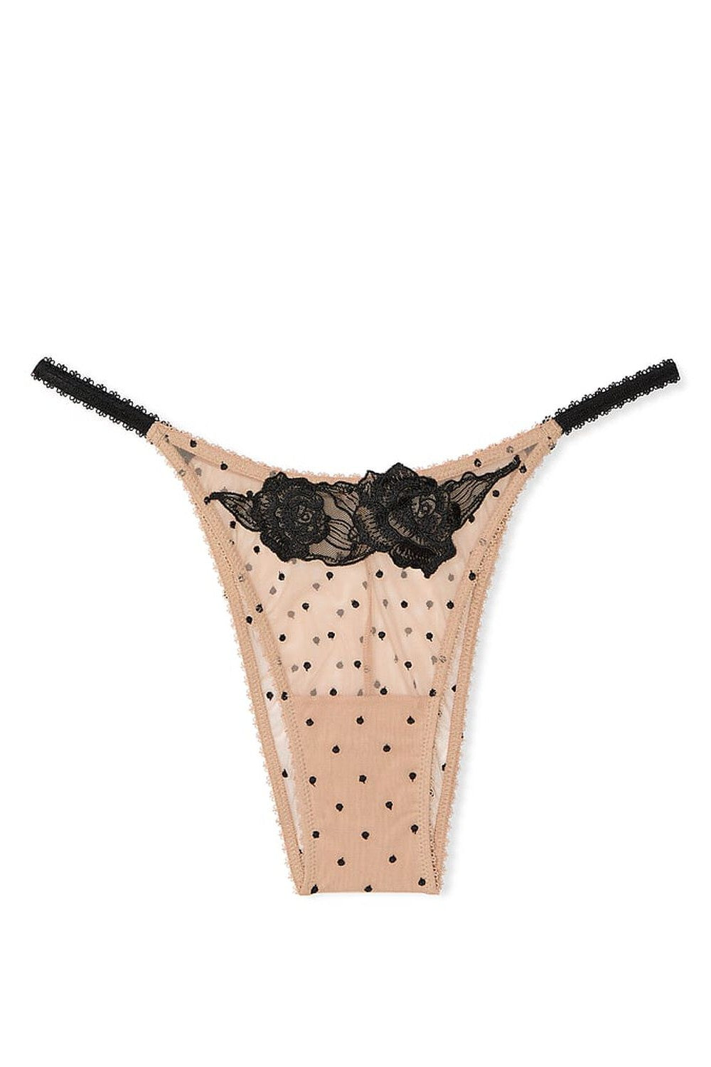 Трусики танга з мікросітки 914143699 beige