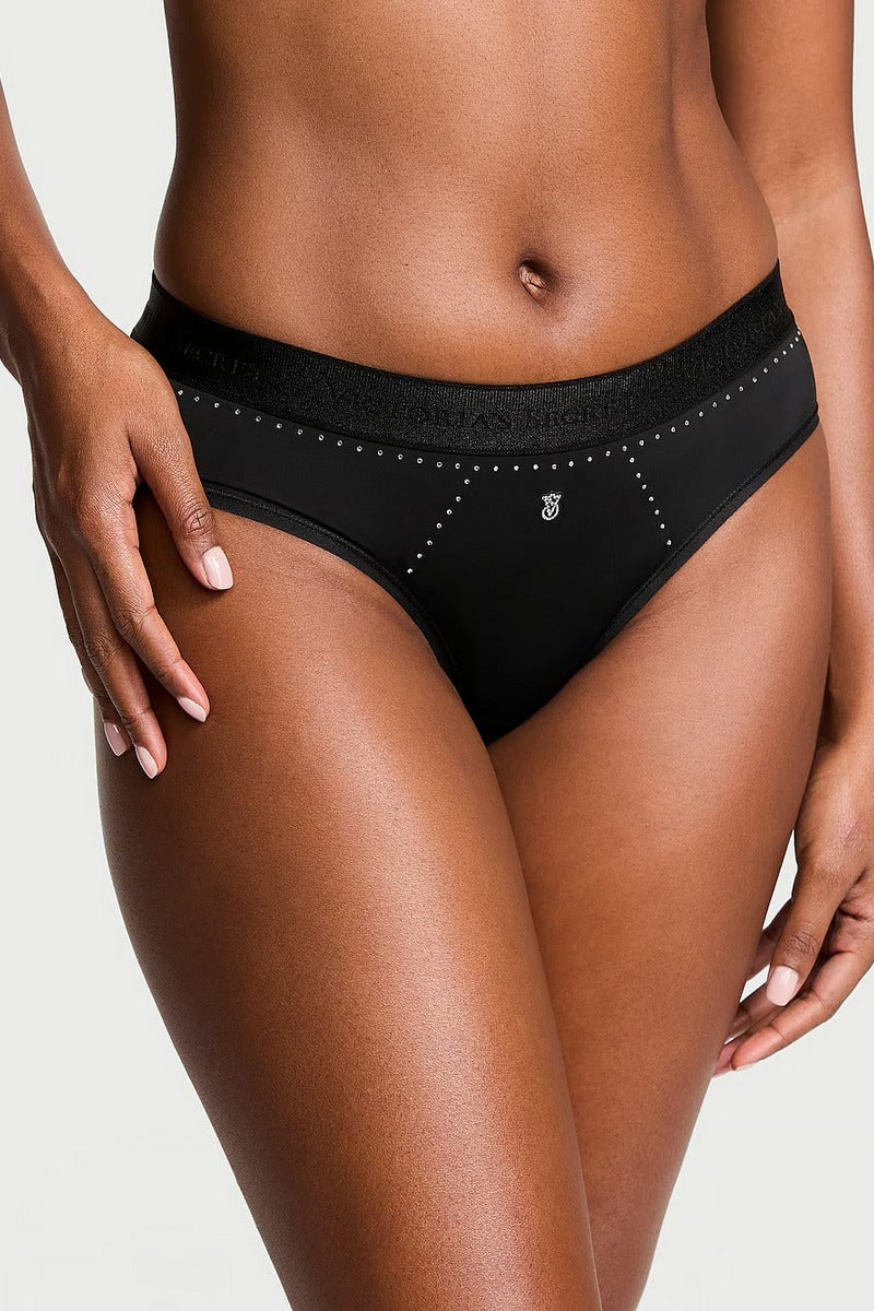 Трусики слип со стразами 92095174 black