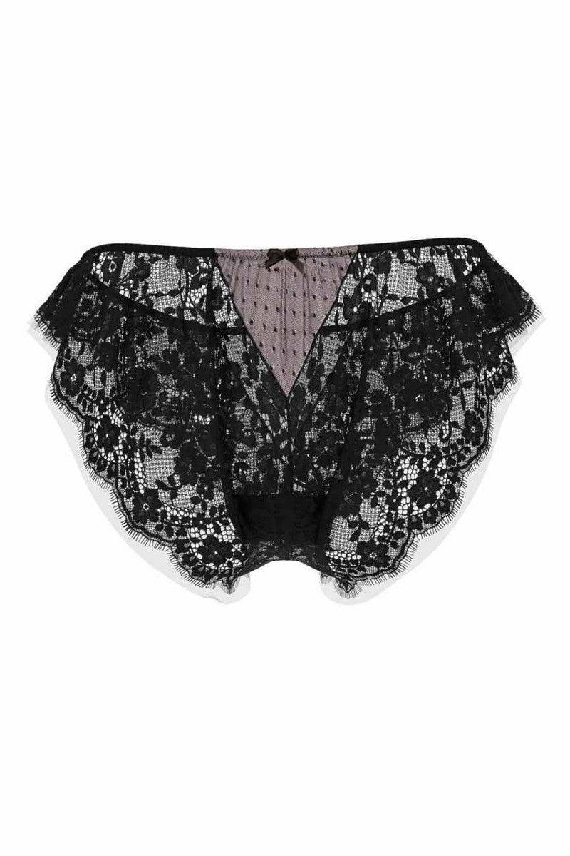Трусики бразиліана з мереживом 937801409 black Victoria`s Secret