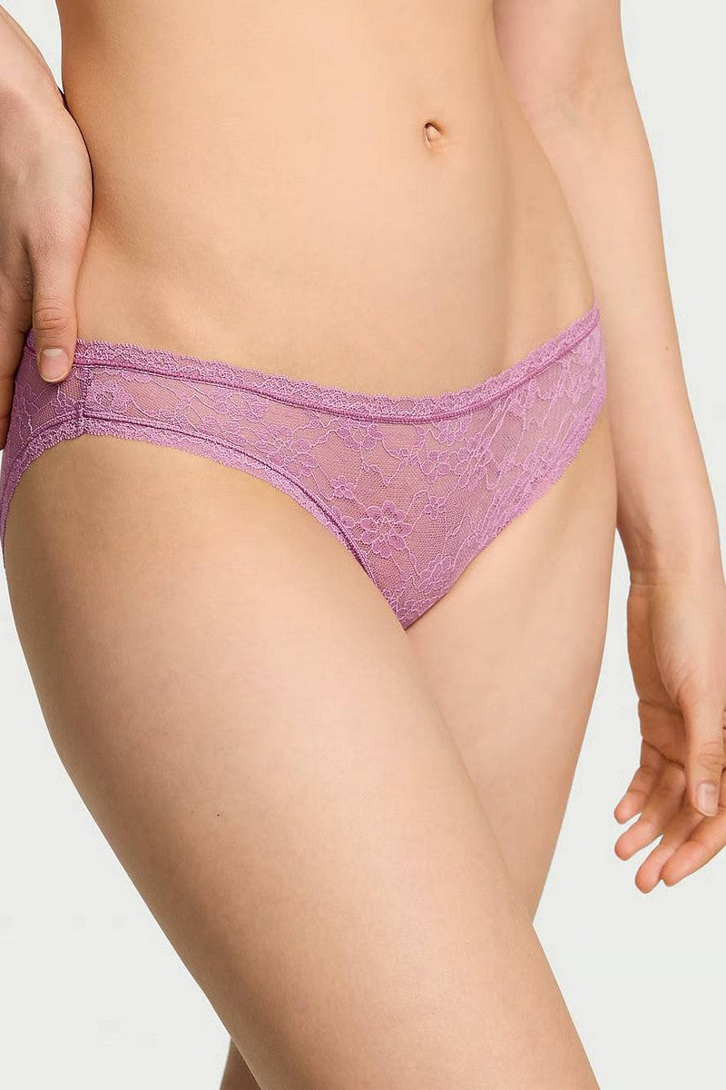 Кружевные трусики слип 95946666 rose