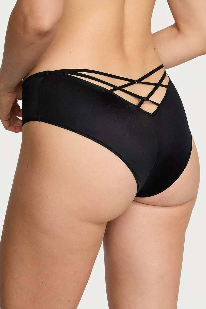 Гладкие трусики с ремешками 981124353 black