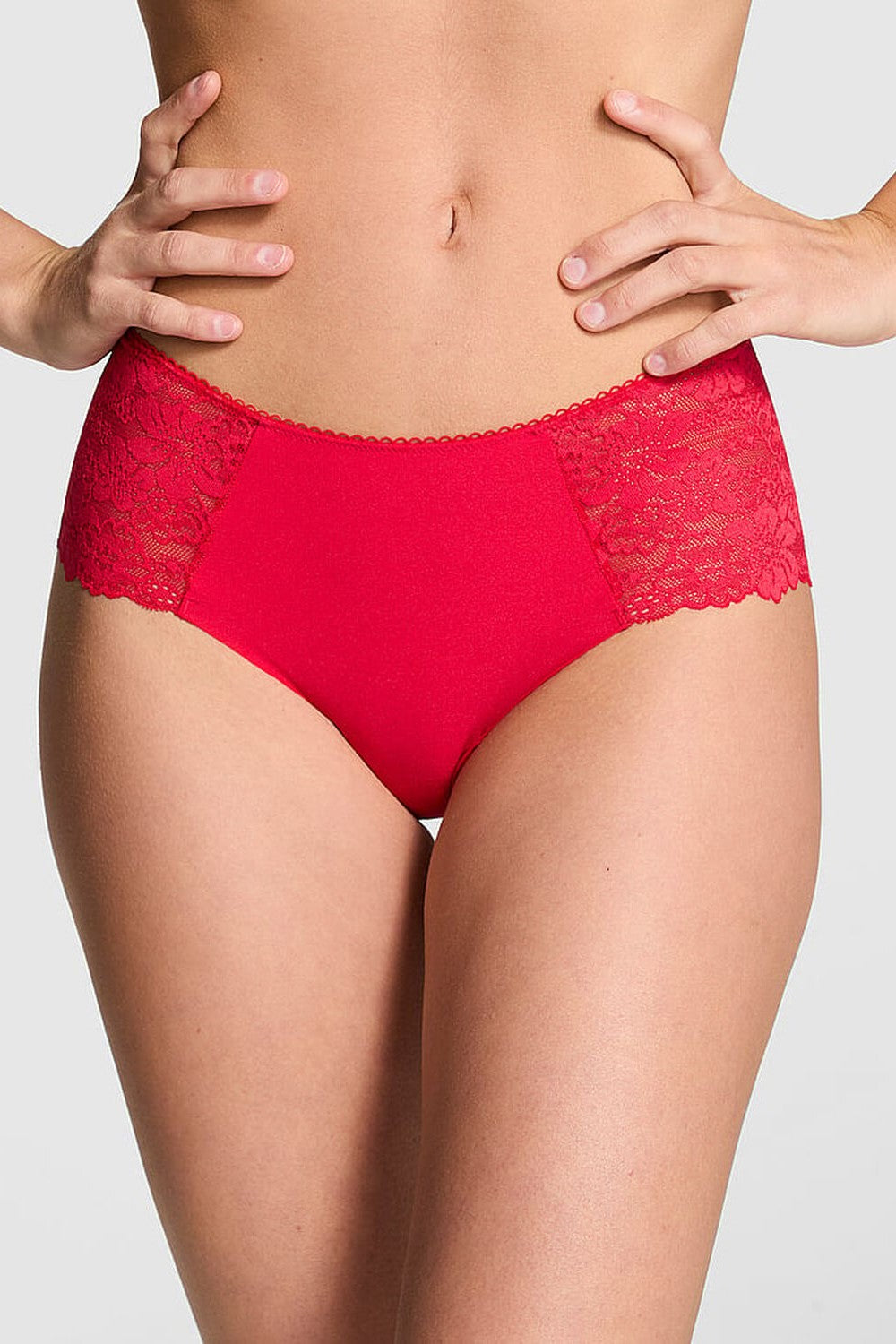 Трусики слип с кружевом 996774651 red