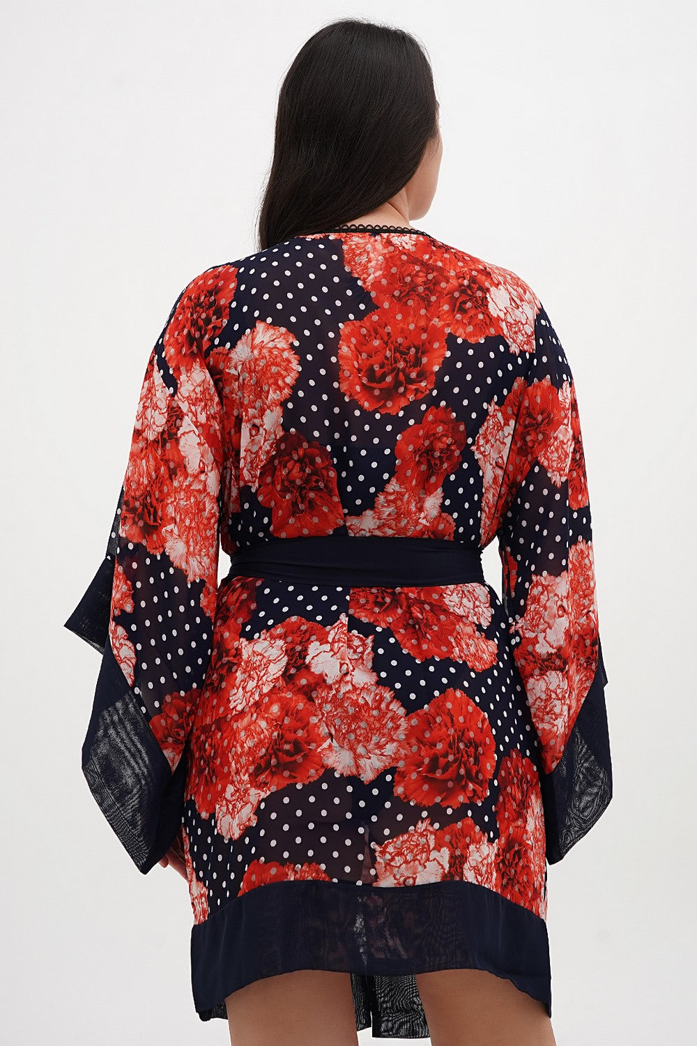 Пляжная туника TT-3410 dots/red