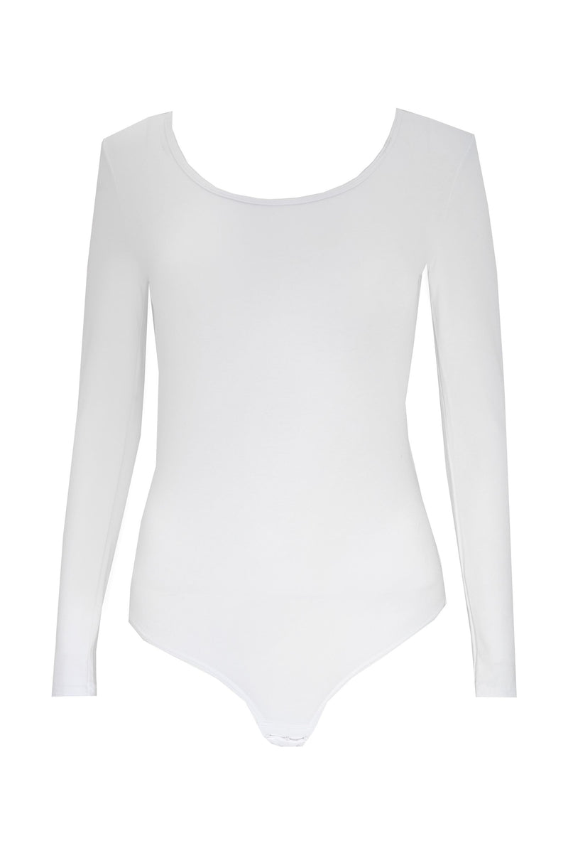 Боди с длинными рукавами BD07 white