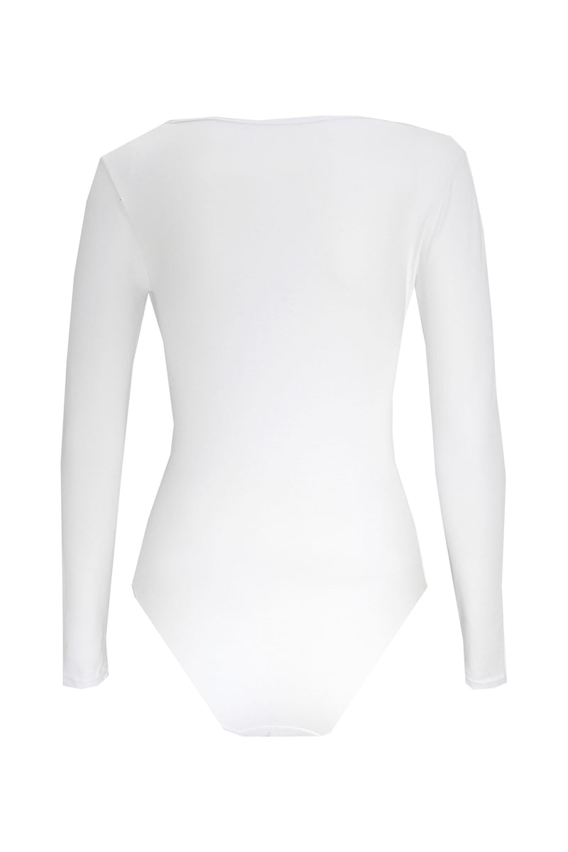 Боди с длинными рукавами BD07 white