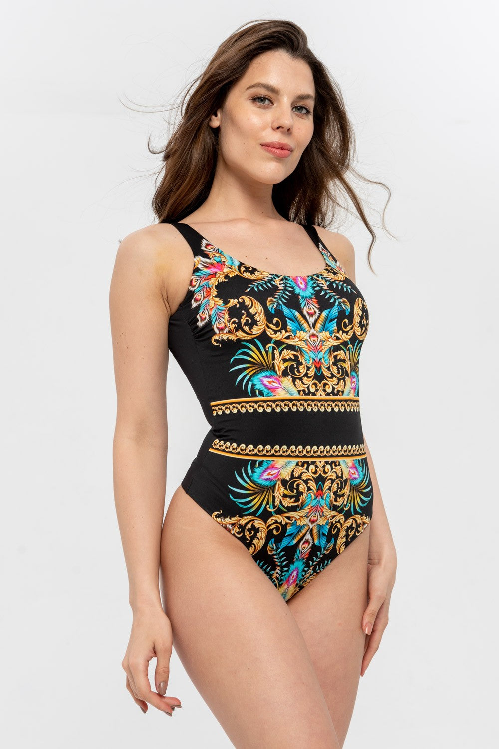 Сдельный купальник танк CBI189 print