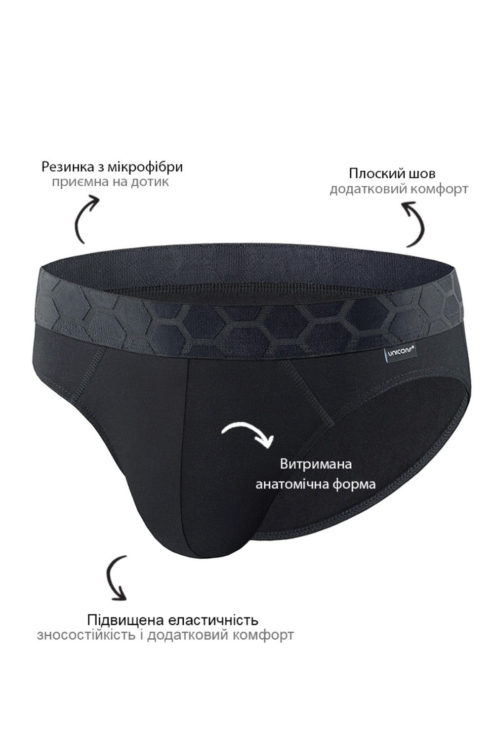 Мужские трусы слип из хлопка UPB40 black (5 шт.)