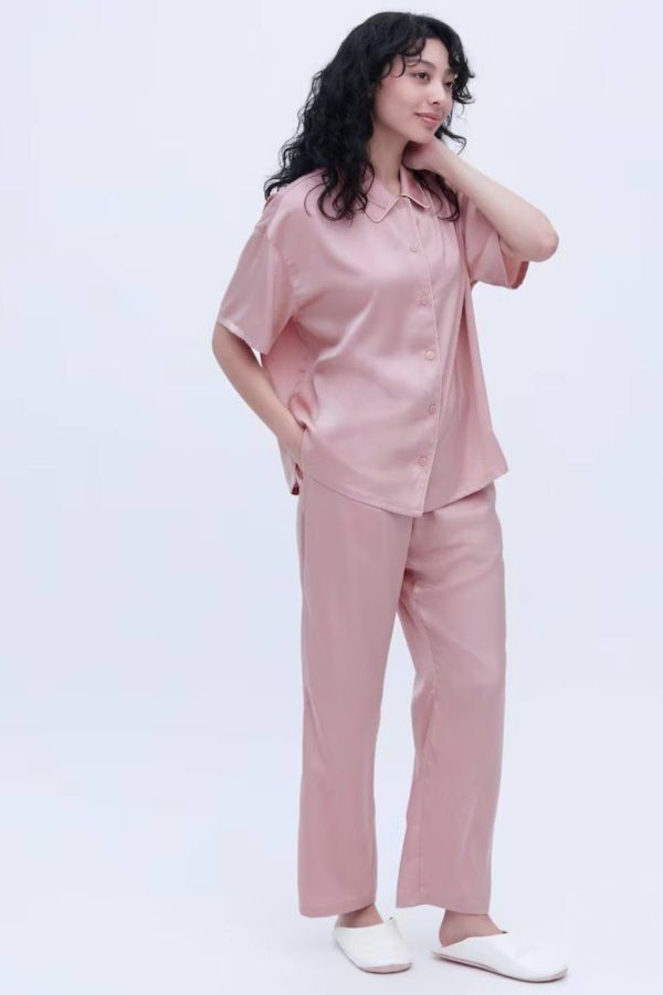 Пижама из шелковой вискозы 240912514 rose