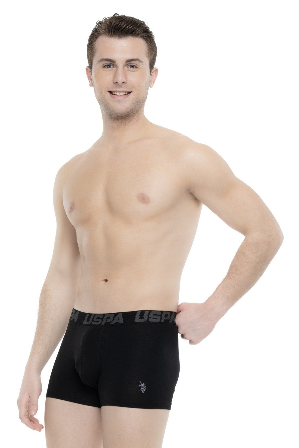 Мужские трусы шорты 80496 black/anthracite melange/printed (3 шт.)