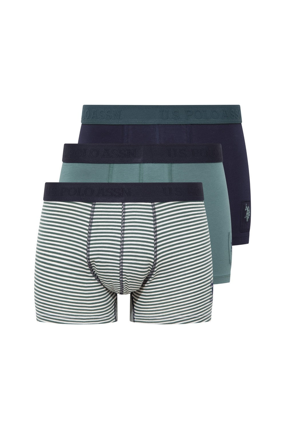 Мужские трусы шорты 80504 printed/navy/green (3 шт.)