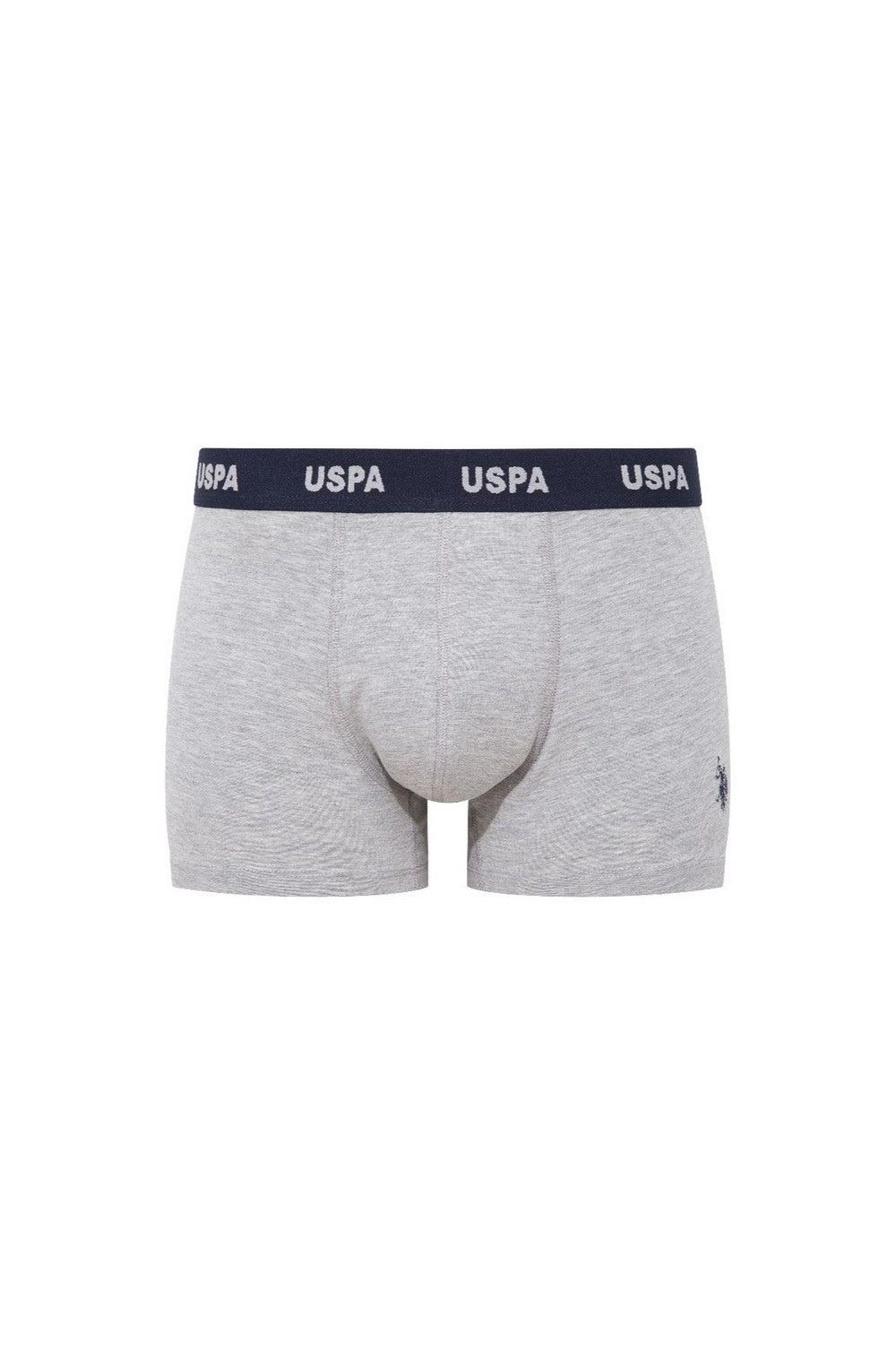 Мужские трусы шорты из хлопка 80509 grey melange/burgundy/printed (3 шт.)