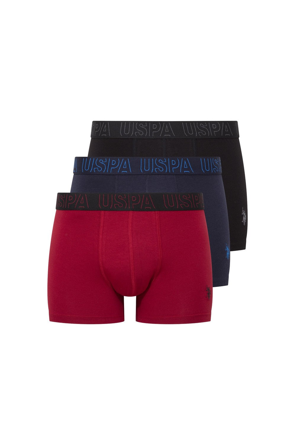 Мужские трусы шорты 80518 burgundy/navy/black (3 шт.)