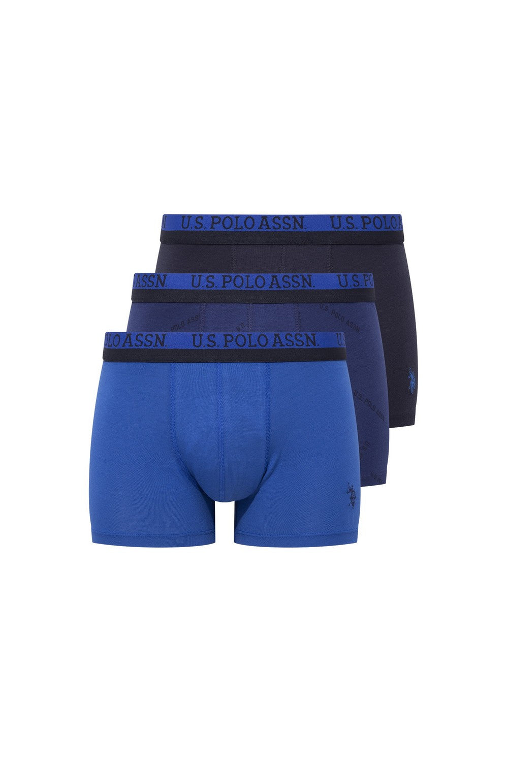 Мужские трусы шорты 80522 printed/navy/sax (3 шт.)