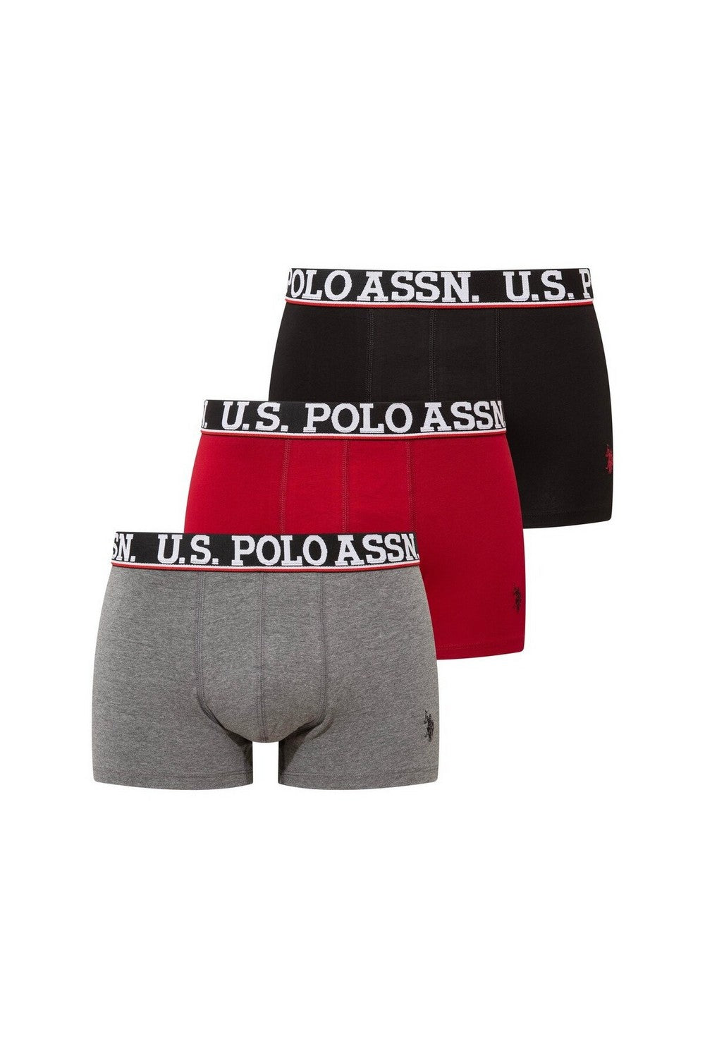 Мужские трусы шорты 80533 burgundy/black/anthracite (3 шт.)