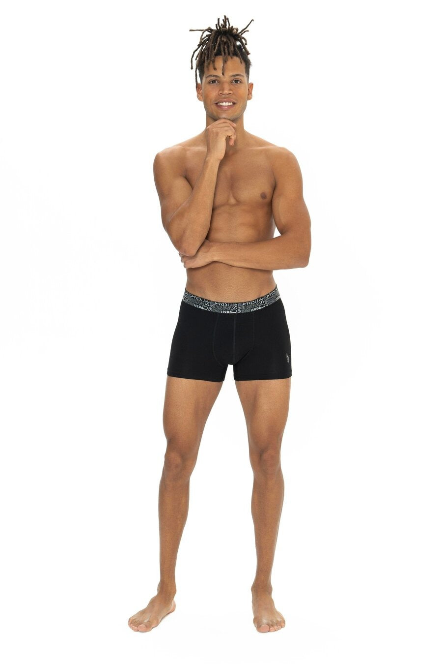 Мужские трусы шорты из хлопка 80543 navy/indigo/grey (3 шт.)