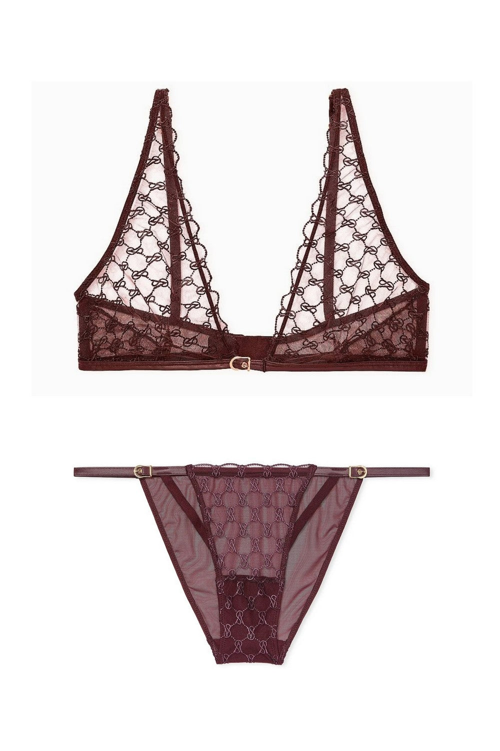 Комплект білизни із мікросітки 139107538 brown