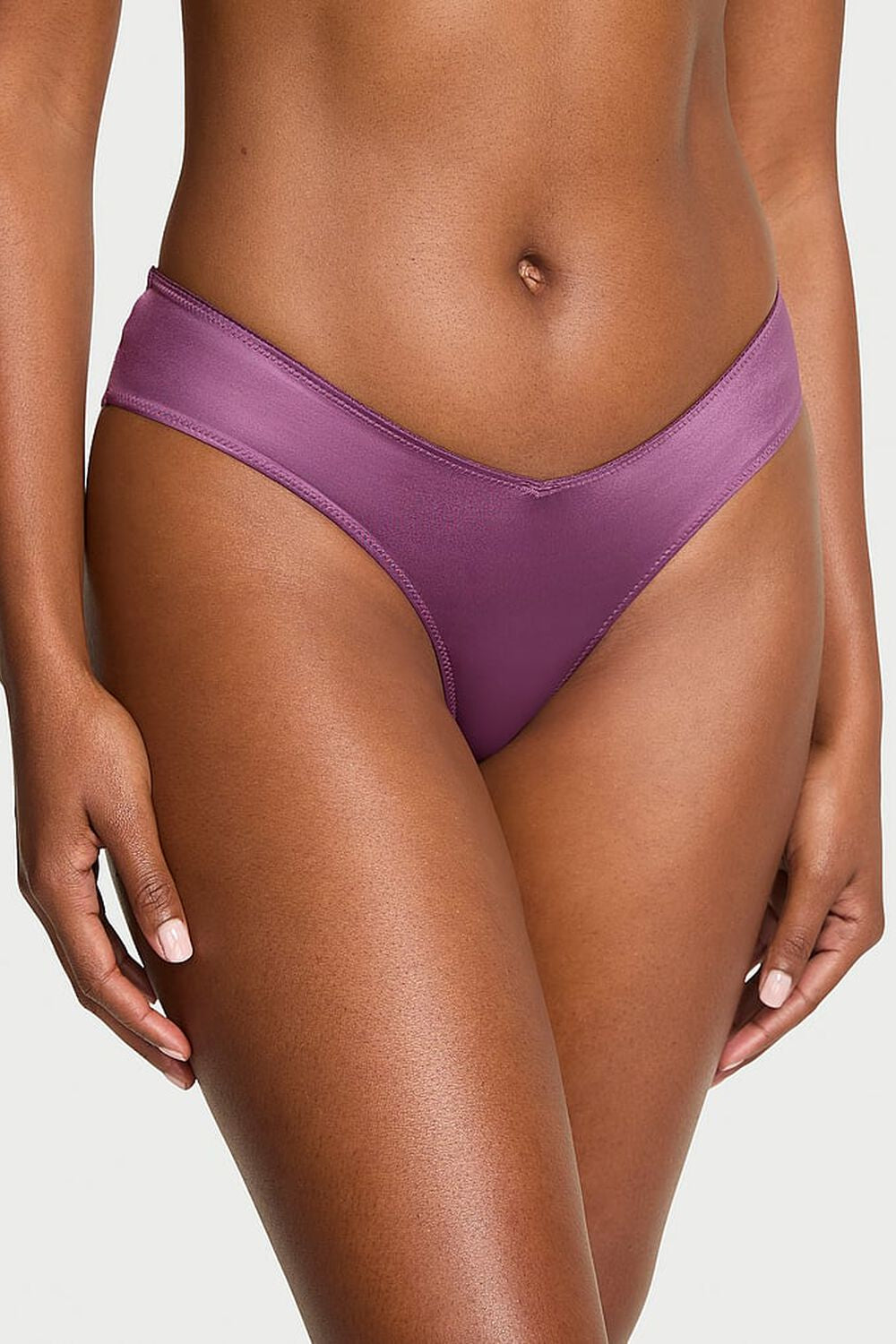 Трусики бразиліана з ремінцями 149093838 violet Victoria`s Secret
