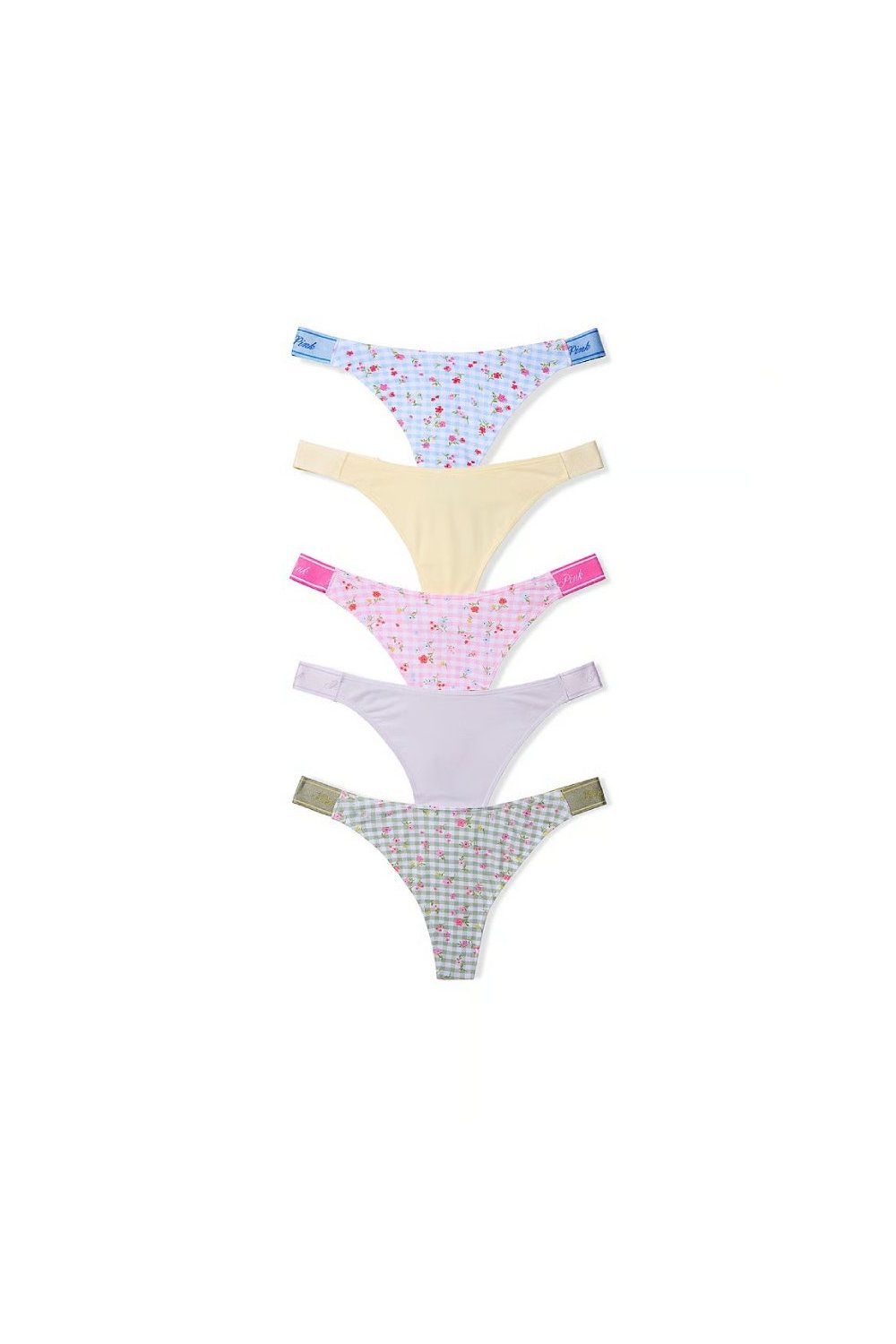 Бавовняні трусики стрінг 155064678 (5 шт.) multi Victoria`s Secret