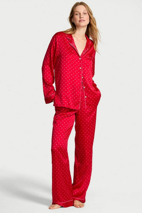 Піжама із сатину 160233758 red Victoria`s Secret