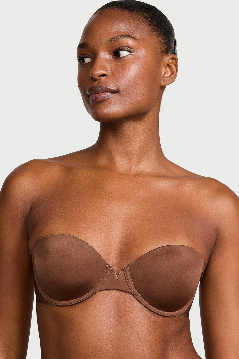 Бюстгальтер бандо на кісточках 164017596 brown Victoria`s Secret