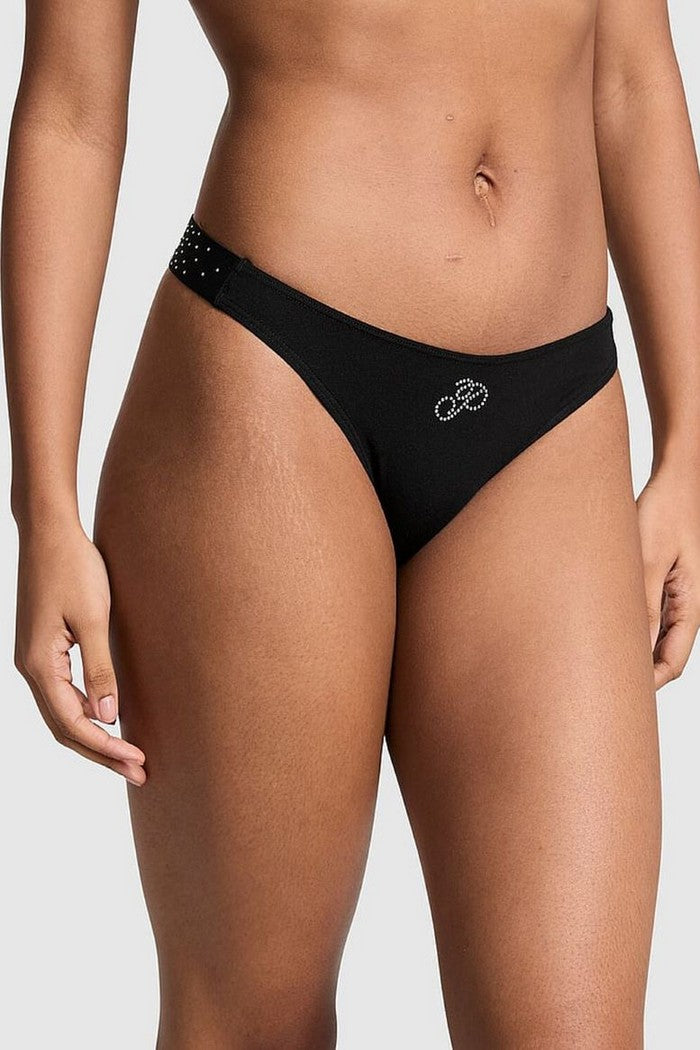 Комплект білизни зі стразами 166534968 black