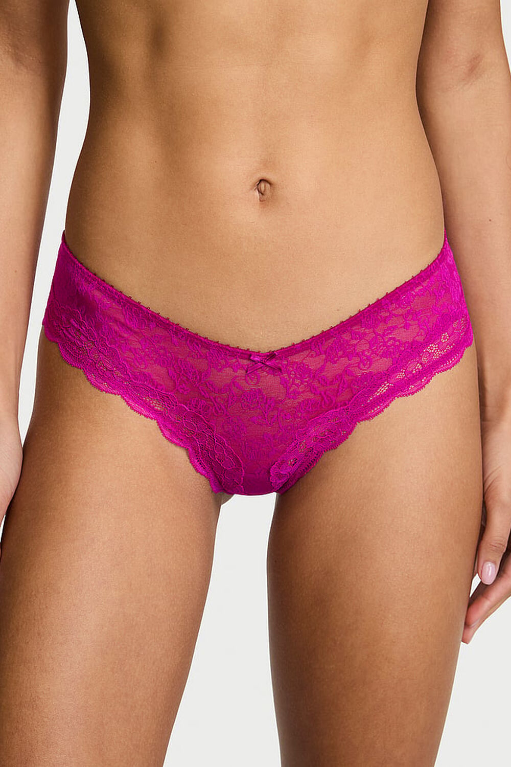 Трусики бразиліана з мережива 207844484 pink Victoria`s Secret