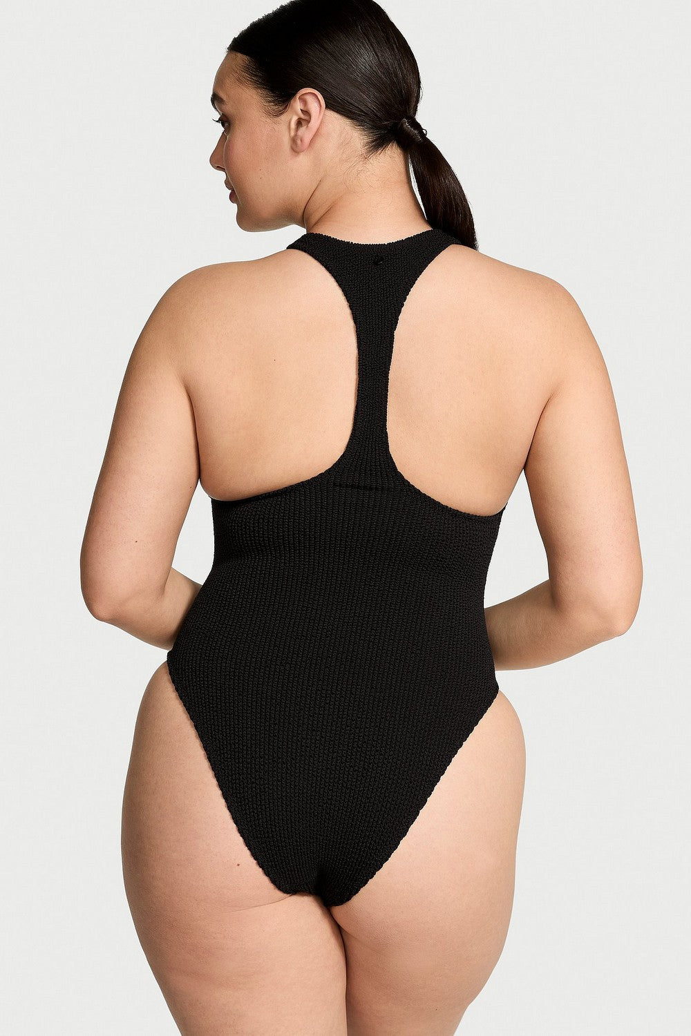 Купальник із жатої тканини 22341992 black Victoria`s Secret