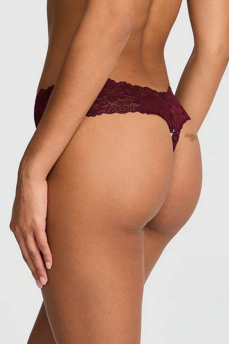Мереживні трусики стрінг 224850708 violet Victoria`s Secret