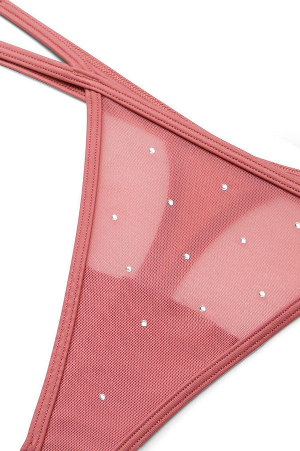 Комплект белья со стразами 2420371 rose