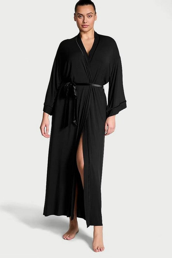Длинный халат из модала 23658624 black