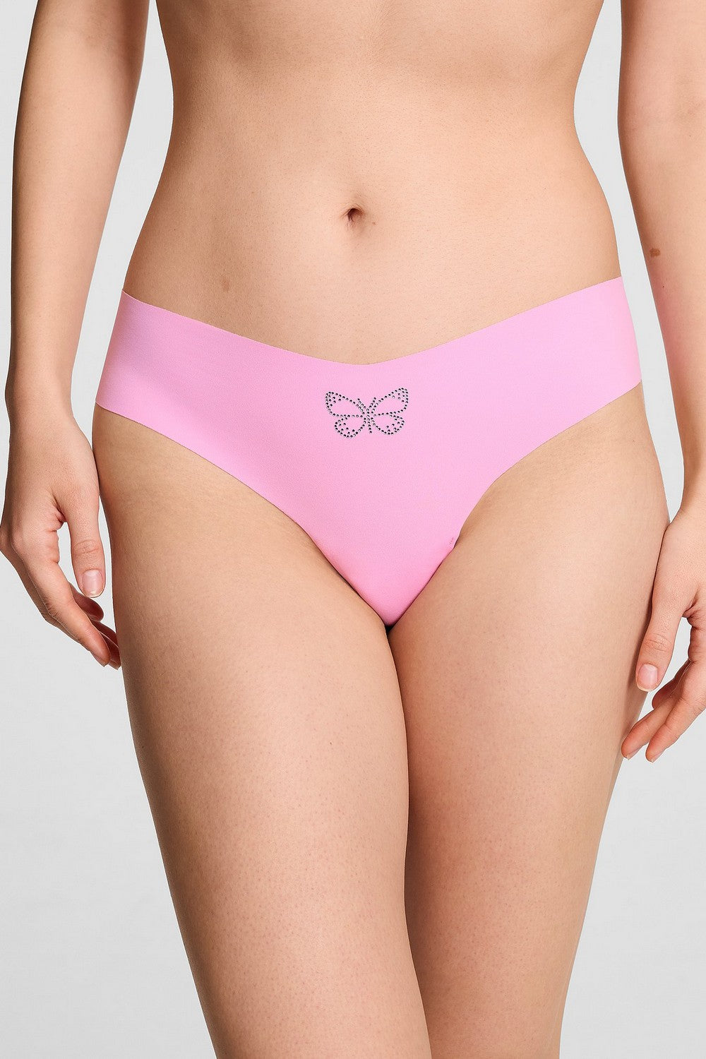 Комплект білизни зі стразами 243966245 pink Victoria`s Secret