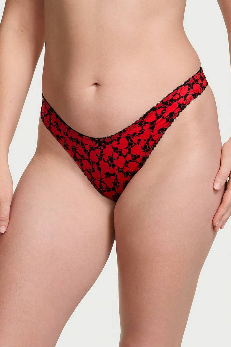 Трусики стринг с принтом 246264098 black/red