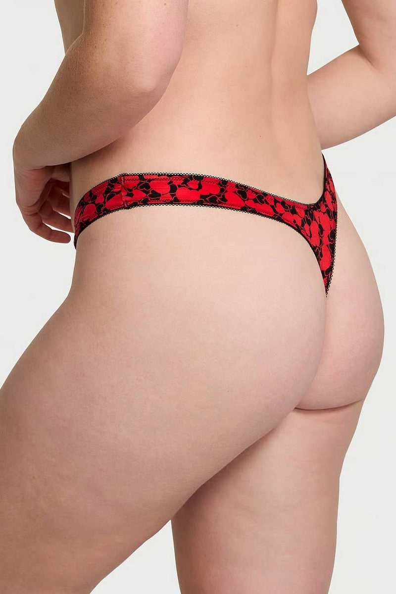 Трусики стринг с принтом 246264098 black/red